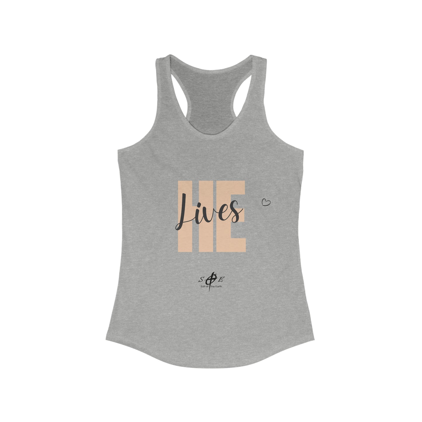 Women's "HE Lives" Ideal Racerback Tank