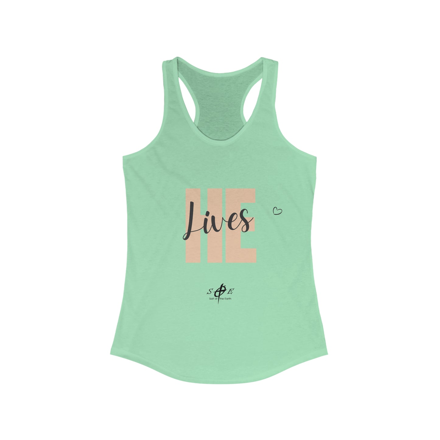 Women's "HE Lives" Ideal Racerback Tank