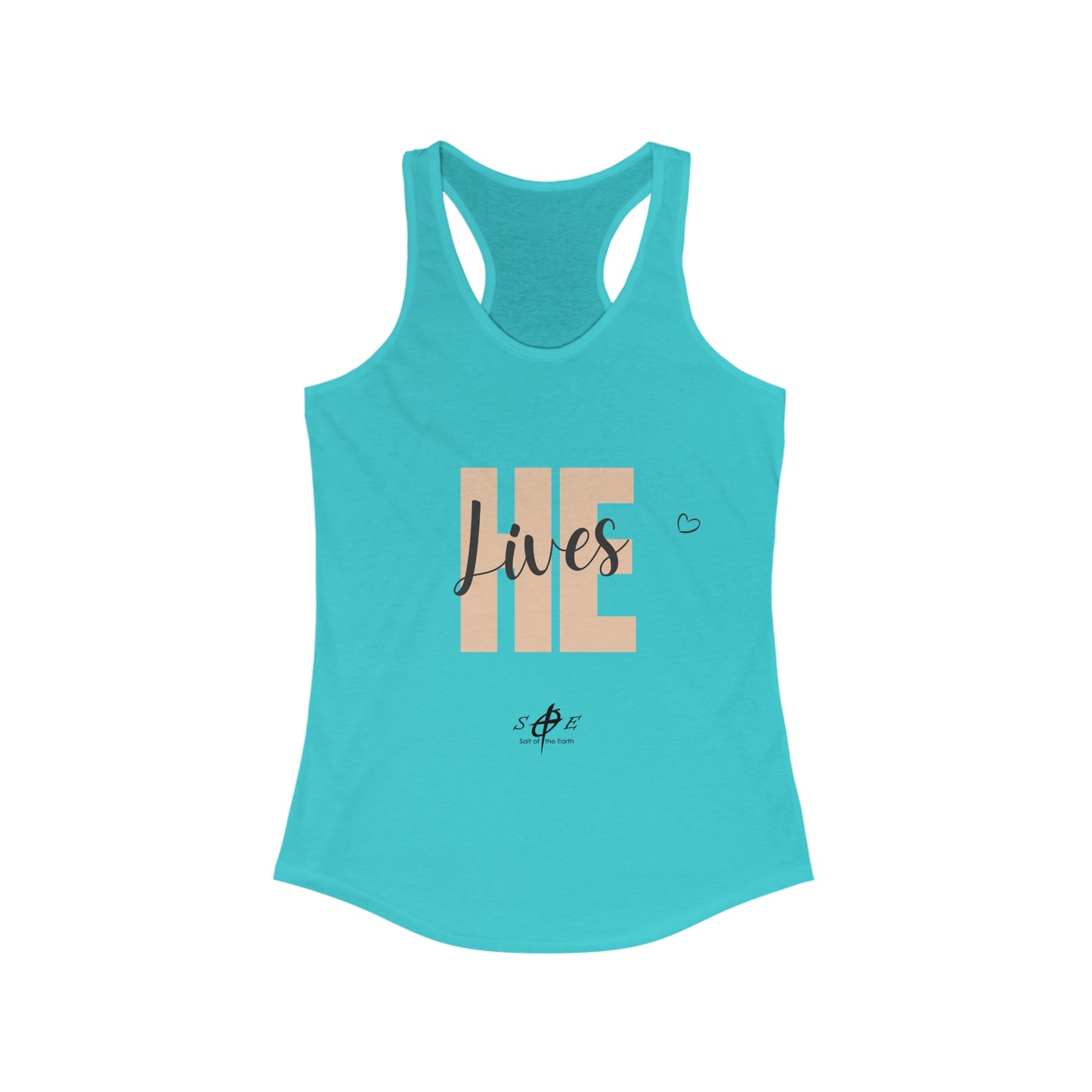 Women's "HE Lives" Ideal Racerback Tank