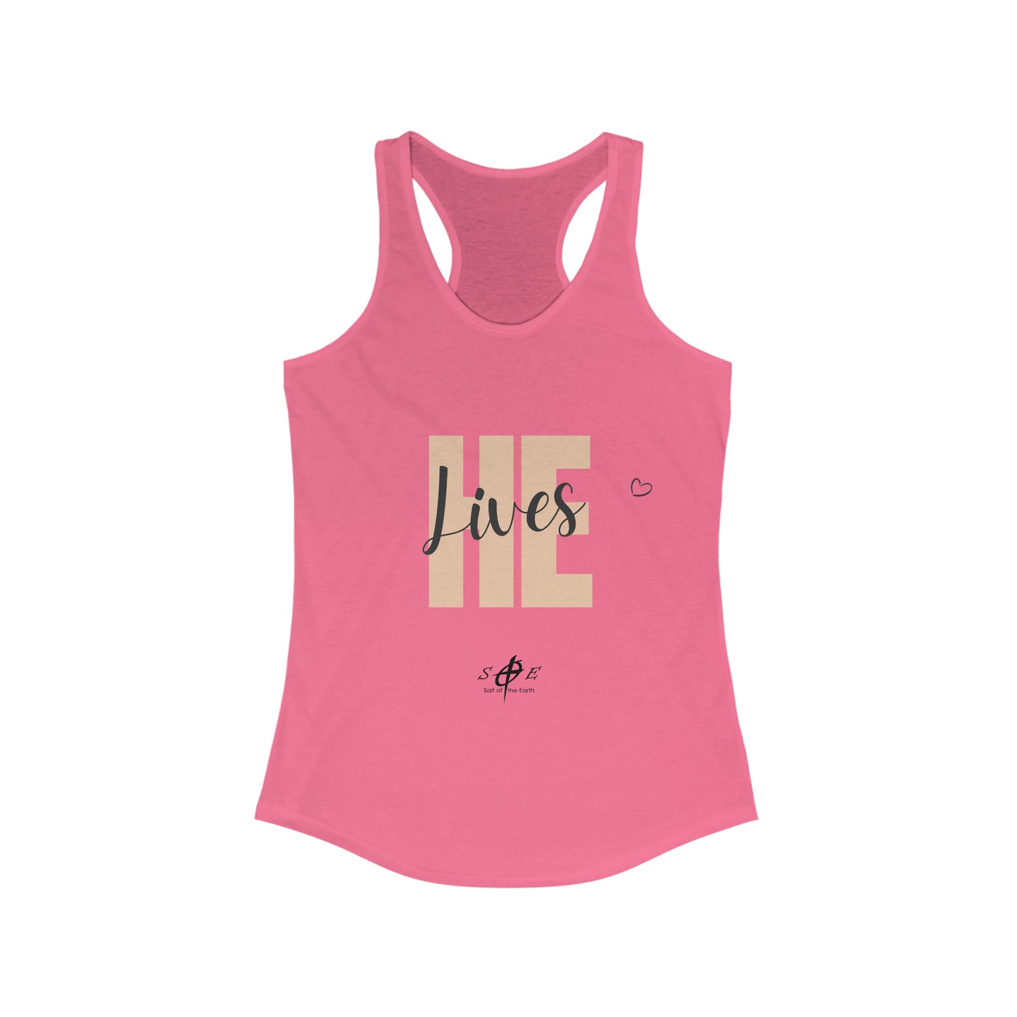 Women's "HE Lives" Ideal Racerback Tank