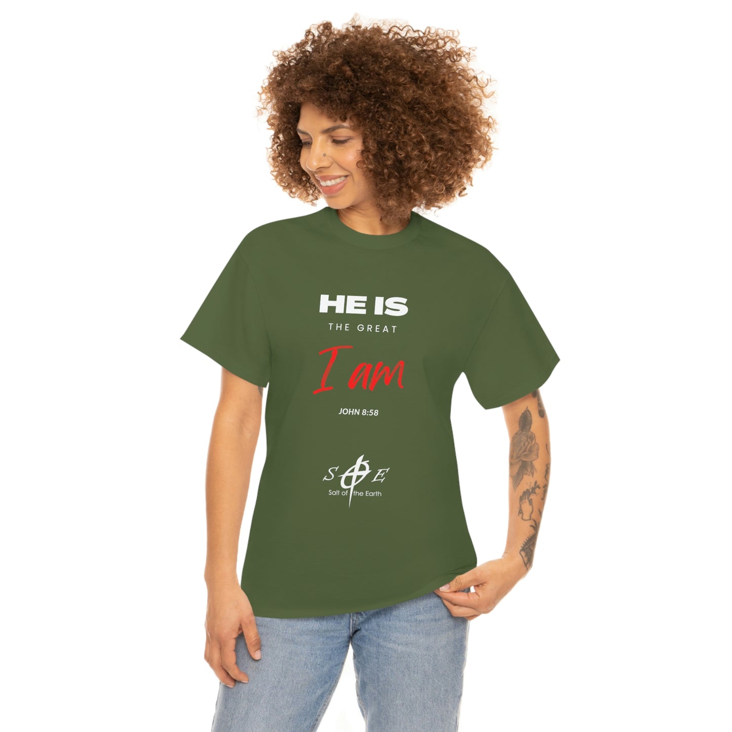 He Is the Great I Am - Unisex Heavy Cotton Tee