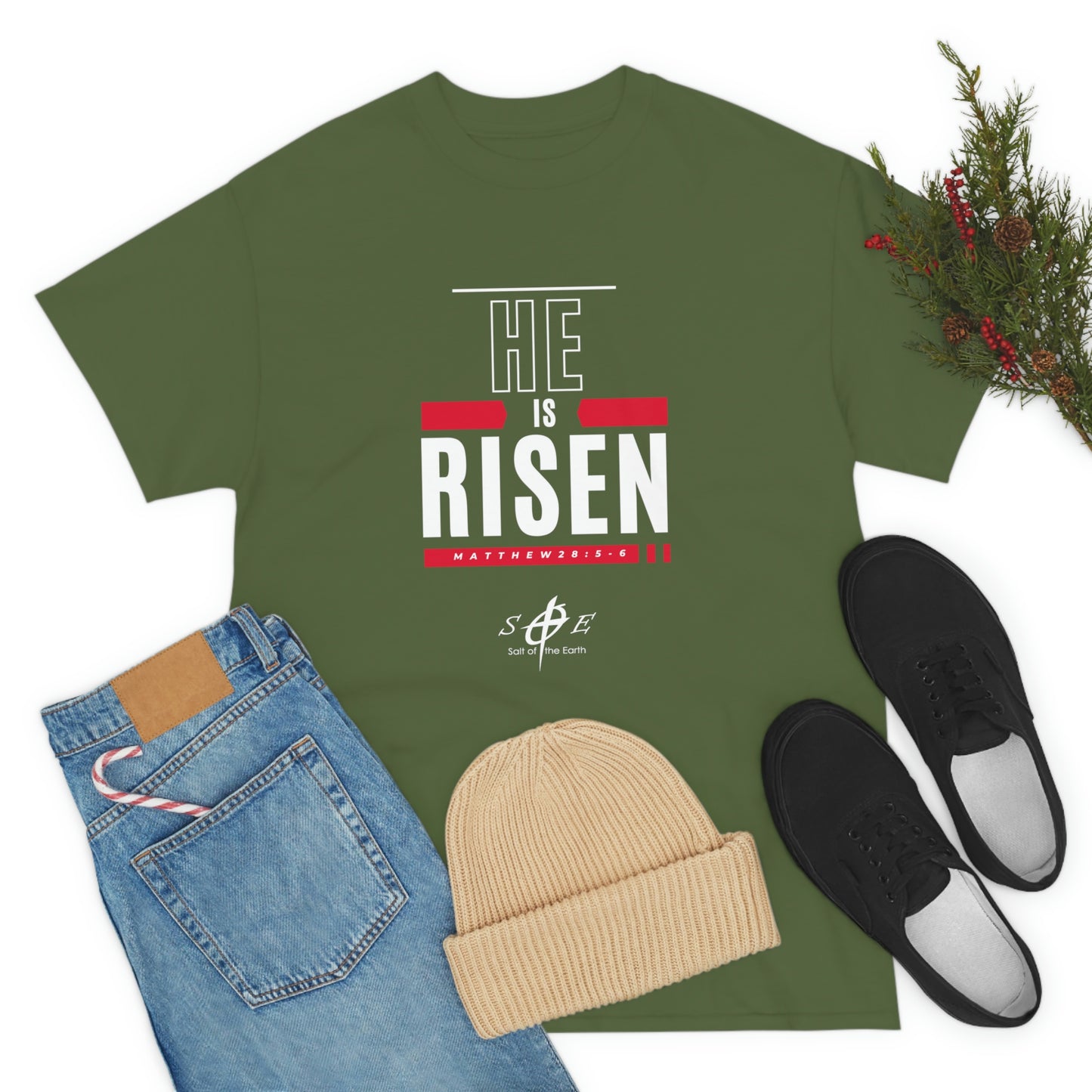 He is Risen Unisex Heavy Cotton Tee