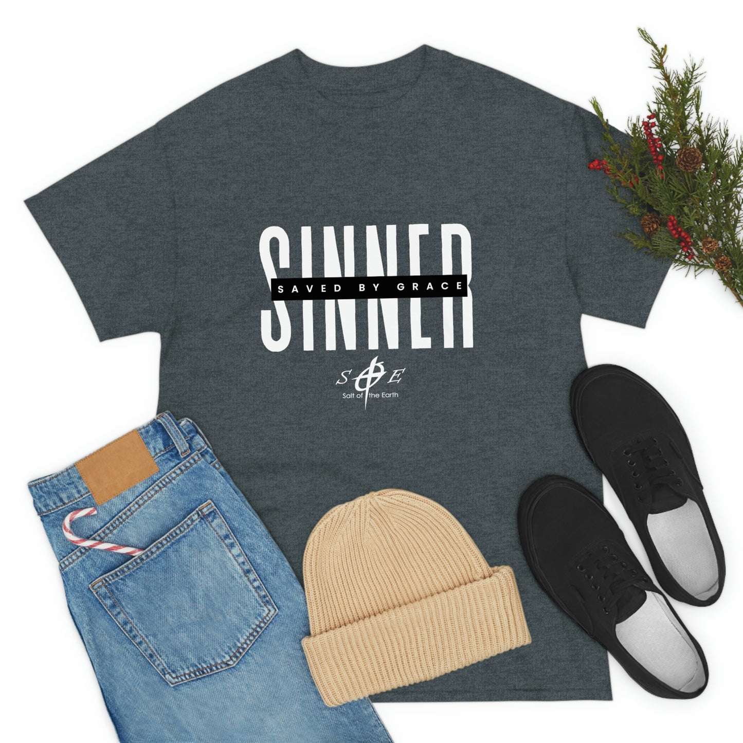 Sinner Saved by Grace Unisex Heavy Cotton Tee