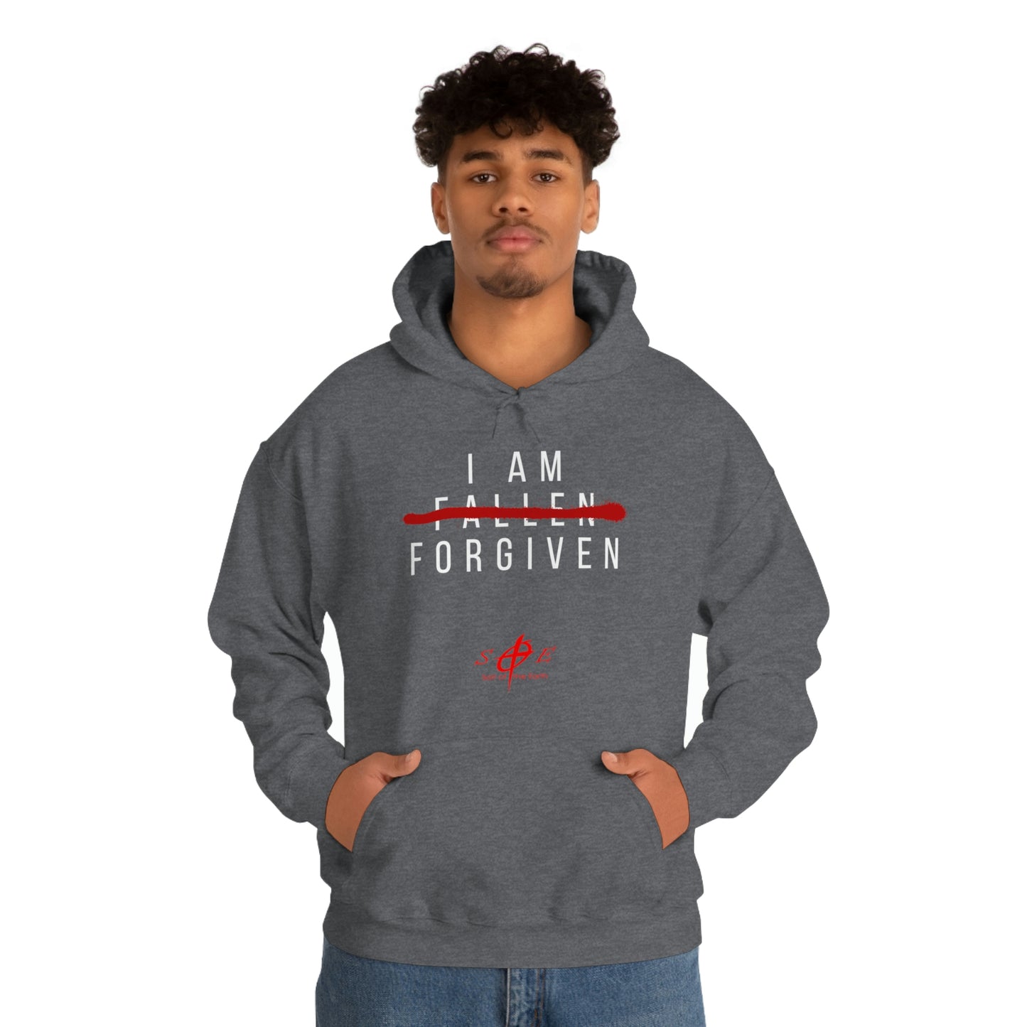 I am Fallen Forgiven - Unisex Heavy Blend™ Hooded Sweatshirt