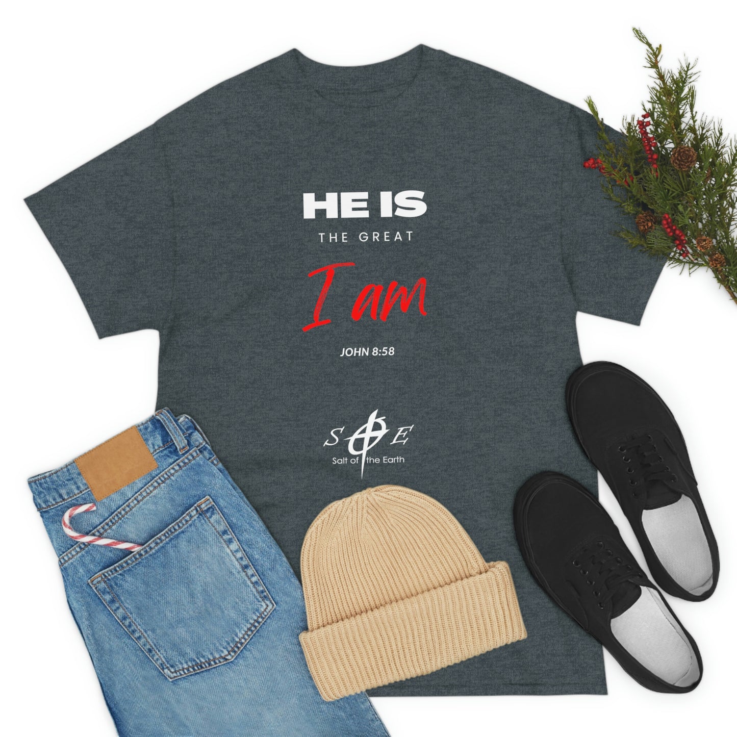 He Is the Great I Am - Unisex Heavy Cotton Tee