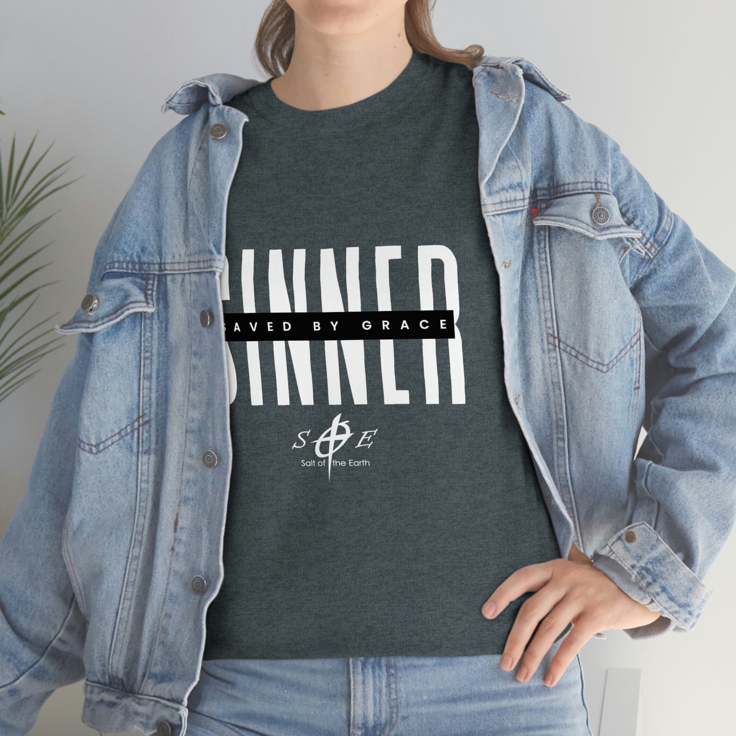 Sinner Saved by Grace Unisex Heavy Cotton Tee