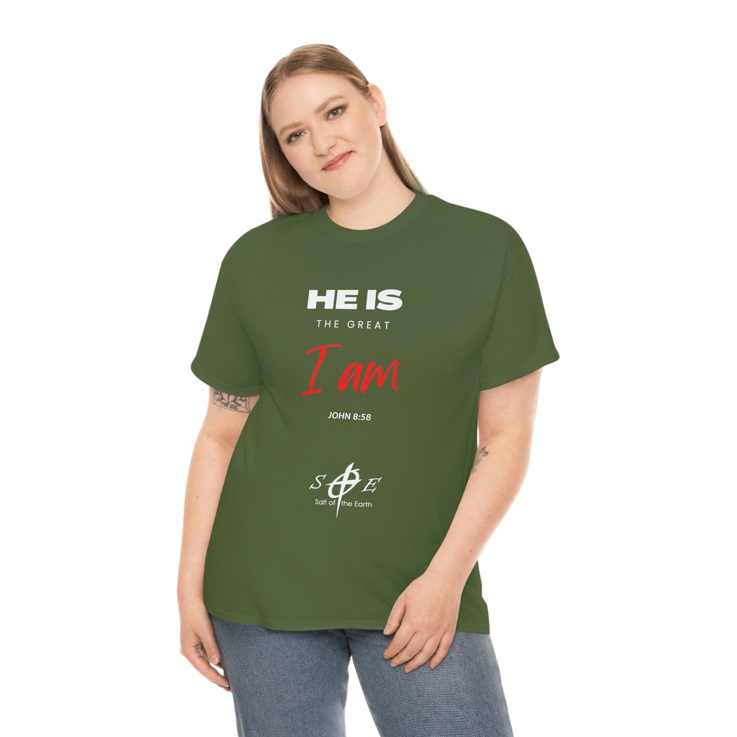 He Is the Great I Am - Unisex Heavy Cotton Tee