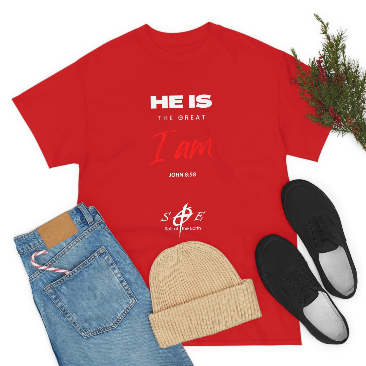 He Is the Great I Am - Unisex Heavy Cotton Tee