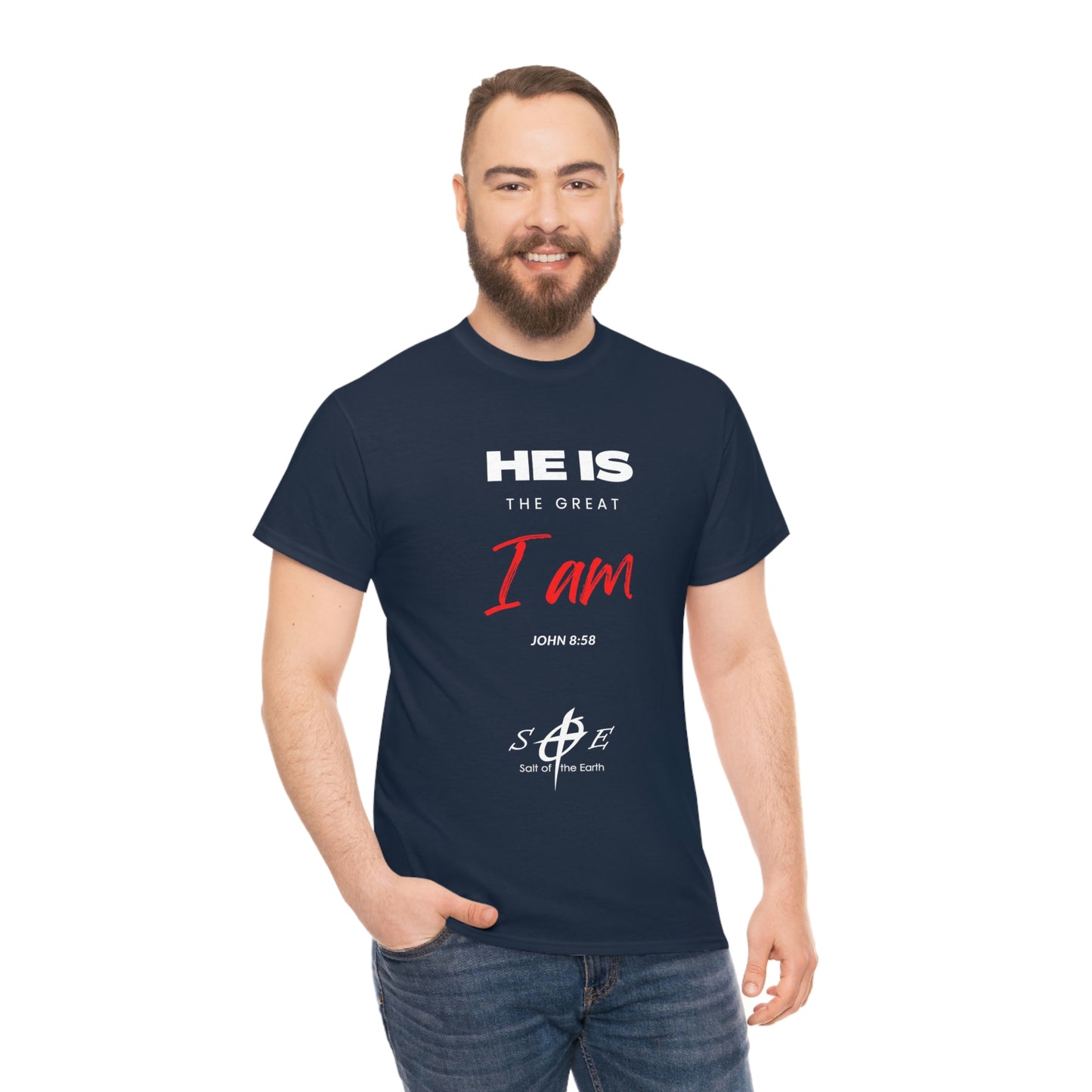 He Is the Great I Am - Unisex Heavy Cotton Tee