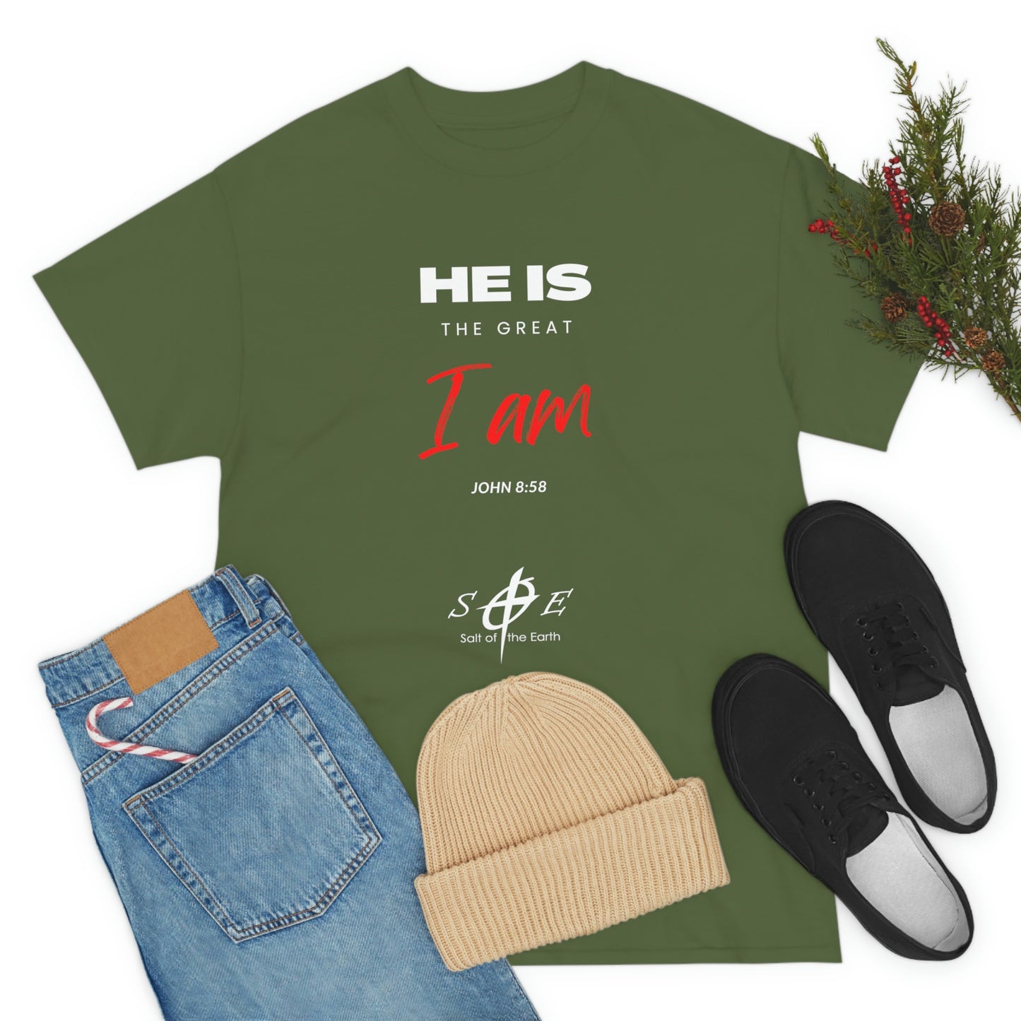 He Is the Great I Am - Unisex Heavy Cotton Tee