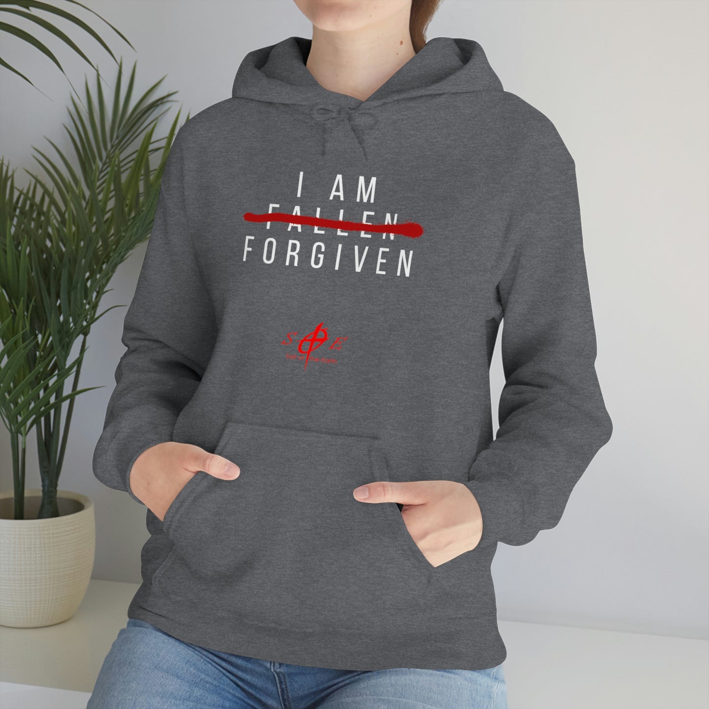 I am Fallen Forgiven - Unisex Heavy Blend™ Hooded Sweatshirt